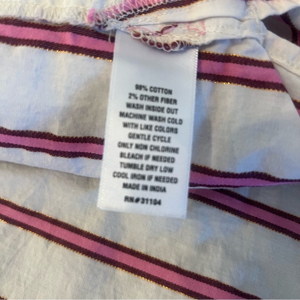 Pink Striped Cotton Button Down XL - Picture 5 of 5
